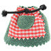 LEGO Skirt with Black Rope and Red and White Vichy Pattern and Green Pocket