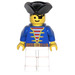 LEGO Skull&#039;s Eye Schooner Pirate with Blue Jacket Minifigure