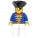 LEGO Skull&#039;s Eye Schooner Pirate met Blauw Jacket minifiguur
