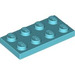 LEGO Hemelsblauw Plaat 2 x 4 (3020)