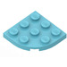 LEGO Sky Blue Plate 3 x 3 Round Corner (30357)