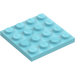 LEGO Azzurro cielo Piastra 4 x 4 (3031)