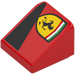 LEGO Slope 1 x 1 (31°) with Ferrari Logo and Black Triangle (Right) (35338 / 112495)