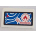 LEGO Slope 1 x 2 (31°) with Flame in red circle and blue wavy background Sticker (85984)