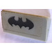 LEGO Slope 1 x 2 (31°) with Gray Batman Logo Sticker (85984)