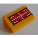 LEGO Slope 1 x 2 (31°) with White Line of Sight in Red Rectangle Sticker (85984)