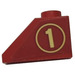 LEGO Slope 1 x 2 (45°) with Number 1 in Circle (Model Right) Sticker (3040)
