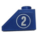 LEGO Slope 1 x 2 (45°) with Number 2 in Circle (Model Right) Sticker (3040)