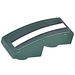 LEGO Slope 1 x 2 Curved Inverted with White Decoration Stripe on Dark Green Right Sticker (24201)