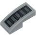 LEGO Pendenza 1 x 2 Curvo con 5 Dark Grigio Rectangles Adesivo (11477)