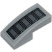 LEGO Slope 1 x 2 Curved with 5 Dark Gray Rectangles Sticker (11477)