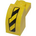 LEGO Slope 1 x 2 x 1.3 Curved with Plate with Black and Yellow Danger Stripes (Right) Sticker (6091)