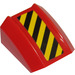 LEGO Slope 1 x 2 x 2 Curved with Yellow and Black Danger Stripes (Left) Sticker (30602)
