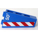 LEGO Helling 1 x 2 x 3 (75°) Omgekeerd met &#039;50T&#039; en Rood en Wit Strepen - Rechts Kant Sticker (2449)