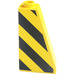 LEGO Slope 1 x 2 x 3 (75°) with Yellow Danger Stripes Left Sticker with Completely Open Stud (4460)