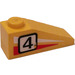 LEGO Helling 1 x 3 (25°) met &quot;4&quot; (Rechts) Sticker (4286)