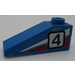 LEGO Slope 1 x 3 (25°) with Black Number 4 on Left Side Sticker (4286)