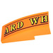 LEGO Con pendiente 1 x 3 Curvo con &#039;ARD WH&#039;  Pegatina (50950)