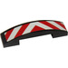 LEGO Slope 1 x 4 Curved Double with Red/White Stripes Sticker (93273)