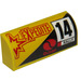 LEGO Slope 1 x 4 Curved with &quot;14 RALLY&quot;, &quot;EXPEDITE&quot; and Octan Logo - Left Side Sticker (6191)