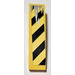 LEGO Slope 1 x 4 Curved with Black and Yellow Danger Stripes and Silver Splatters (Model Right) Sticker (11153)
