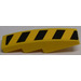 LEGO Slope 1 x 4 Curved with Black And Yellow Stripes Model Right Side Sticker (11153)