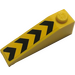 LEGO Helling 1 x 4 x 1 (18°) met Zwart Chevrons Sticker (60477)