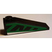 LEGO Slope 1 x 4 x 1 (18°) with Green and Black Right Sticker (60477)