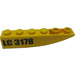 LEGO Slope 1 x 6 Curved Inverted with &#039;LC 3178&#039; Sticker (41763)