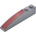 LEGO Slope 1 x 6 Curved with Dark Red Stripe Sticker (41762)