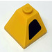 LEGO Pente 2 x 2 (45°) Coin avec Intake sur Jaune Background Droite Autocollant (3045)