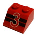 LEGO Slope 2 x 2 (45°) with "3" and Black Stripes (3039 / 82504)