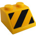 LEGO Slope 2 x 2 (45°) with Black and Yellow Stripes Danger - Left Side Sticker (3039)