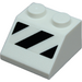 LEGO Slope 2 x 2 (45°) with Black Danger Stripes Sticker (3039)
