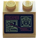 LEGO Slope 2 x 2 (45°) with "ESCAPED", Joker Face and Computer Screen Sticker (3039)