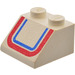 LEGO Slope 2 x 2 (45°) with Red and Blue &#039;U&#039; Stripe (3039)