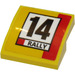 LEGO Helling 2 x 2 Gebogen met &quot;14&quot; Sticker (15068)