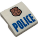 LEGO Slope 2 x 2 Curved with &quot;POLICE&quot;, Golden Badge with Black Border Outside and Inside (24437)