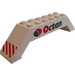 LEGO Helling 2 x 2 x 10 (45°) Dubbele met Octan logo en Hazard Strepen Sticker (30180)