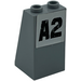 LEGO Helling 2 x 2 x 3 (75°) met &#039;A2&#039; Sticker Holle noppen, ruw oppervlak (3684)