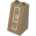 LEGO Slope 2 x 2 x 3 (75°) with Hieroglyphs, Eye on Top Sticker Hollow Studs, Rough Surface (3684 / 30499)