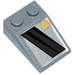 LEGO Slope 2 x 3 (25°) with Black Stripe and A (Right) Sticker with Rough Surface (3298)