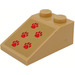 LEGO Helling 2 x 3 (25°) met Koraalkleurig Kat Paws Sticker met ruw oppervlak (3298)