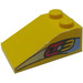 LEGO Helling 2 x 3 (25°) met &quot;LT3&quot; (Links) Sticker met ruw oppervlak (3298)