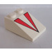 LEGO Slope 2 x 3 (25°) with Red Triangles with Rough Surface (3298)