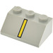 LEGO Helling 2 x 3 (45°) met Zwart en Geel Verticaal Line (3038 / 44559)