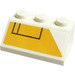 LEGO Steigung 2 x 3 (45°) mit Light Orange Pendeln Seite Dekoration Links Aufkleber (3038)