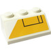 LEGO Steigung 2 x 3 (45°) mit Light Orange Pendeln Seite Dekoration Recht Aufkleber (3038)