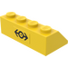 LEGO Pente 2 x 4 (45°) avec Noir Train logo Autocollant avec surface rugueuse (3037)