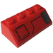 LEGO Pente 2 x 4 (45°) avec Hatch, Vents (Droite) Autocollant avec surface rugueuse (3037)